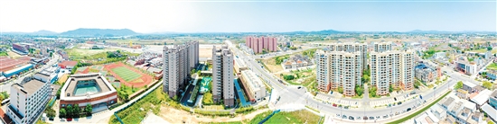 赤坎鎮(zhèn)中心全景。