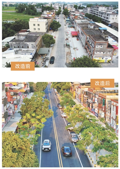 改造后的百合圩示范主街。