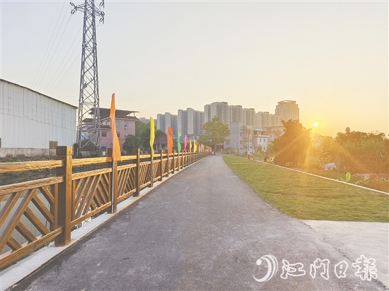 長沙街道東樂村新陂河綠道新貌。