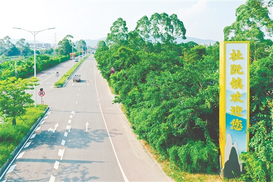 美麗圩鎮(zhèn)入口通道。