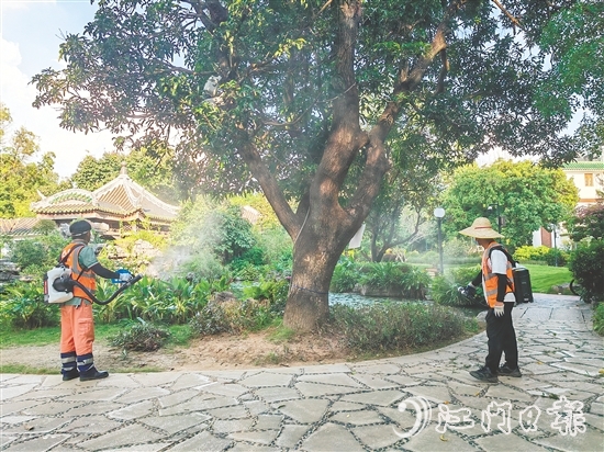 盆趣園及周邊核心區(qū)域每天開展2輪消殺作業(yè)。