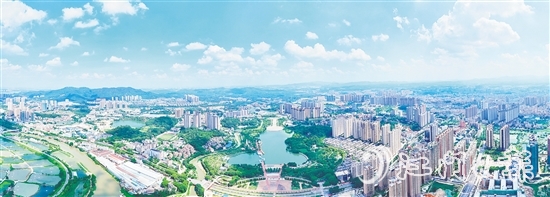 鶴山城區(qū)新貌。