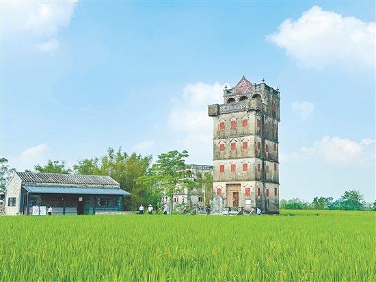 圖為開(kāi)平碉樓自力村景區(qū)。 圖為開(kāi)平碉樓自力村景區(qū)。